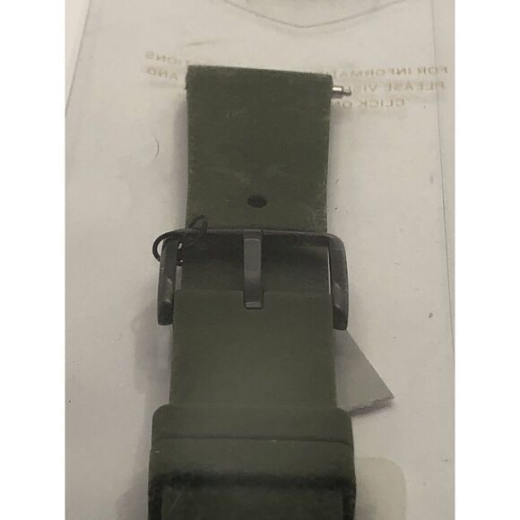 Fossil Watch Band Replacement 2 Piece In Packaging S201099 Green Rubber PY33 - Picture 4 of 10